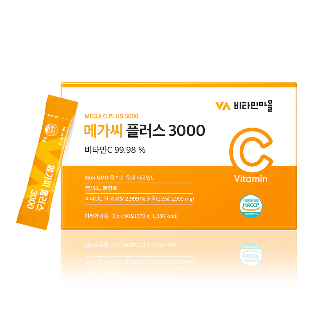 Mega C Plus 3000 — витамин C в порошке, 90 стиков