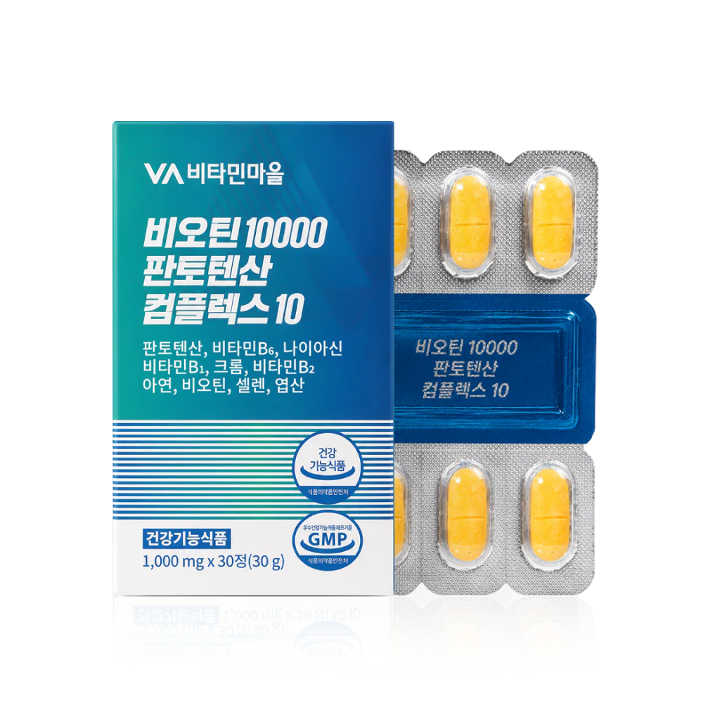 Biotin 10000 с пантотеновой кислотой, 30 таблеток