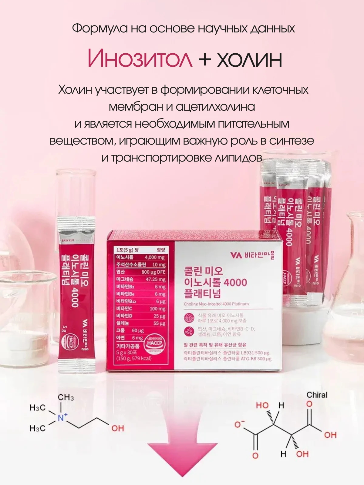 Vitamin Village Choline Myo-Inositol 4000 Platinum — фото 11